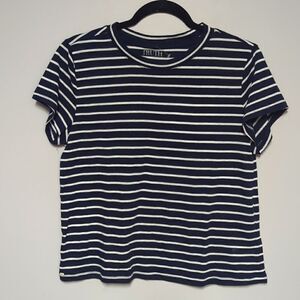 NWOT Blue and White Short Sleeve Shirt